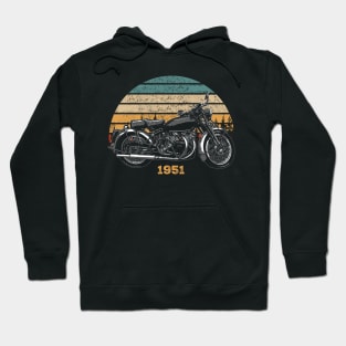 1951 Vincent Black Shadow Vintage Motorcycle Design Hoodie